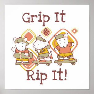 Grip It and Rip It Skateboarding Poster