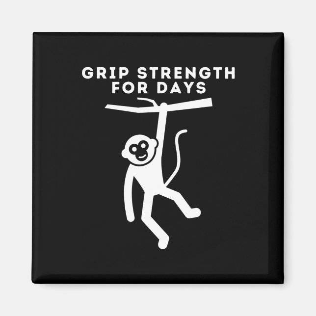 Grip Strength Climber, Cute Rock Climbing, Boulder Magnet (Front)