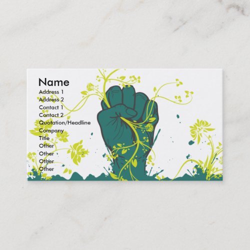 gripping nature vector business card template