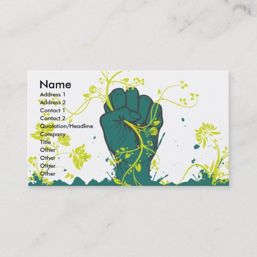 Customizable gripping nature vector business card template