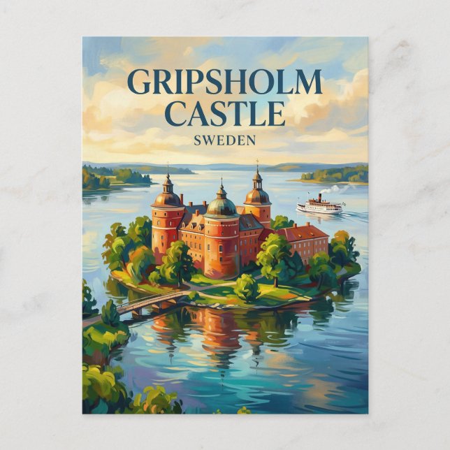 Gripsholm Castle Sweden Postcard (Front)