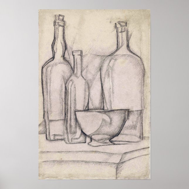 Gris - Bottles And Bowl 1911 Poster (Front)