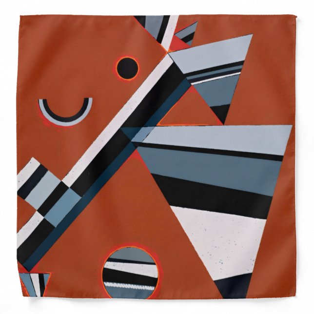 Gris by Kandinsky Abstract Painting Modern Art Bandana (Front)