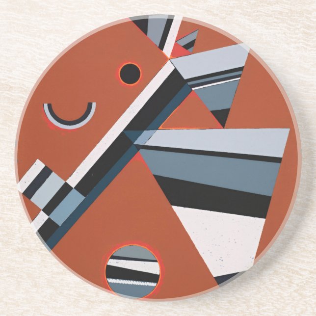 Gris by Kandinsky Abstract Painting Modern Art Coaster (Front)