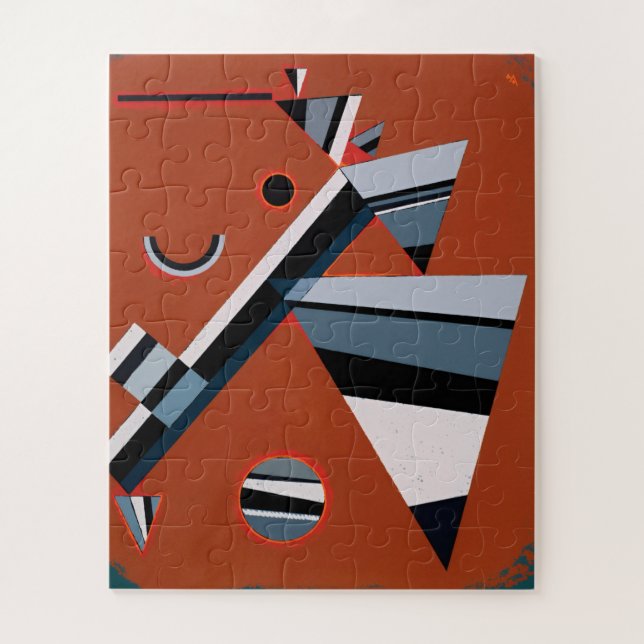 Gris by Kandinsky Abstract Painting Modern Art Jigsaw Puzzle (Vertical)