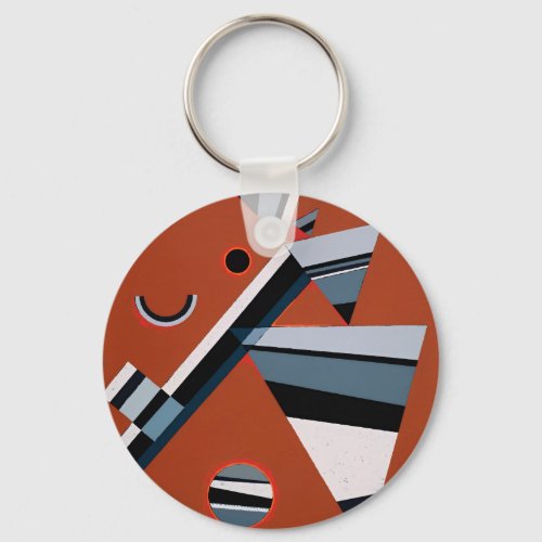 Gris by Kandinsky Abstract Painting Modern Art Keychain