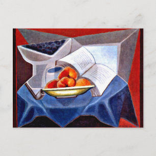 Gris - Fruit and Book Postcard