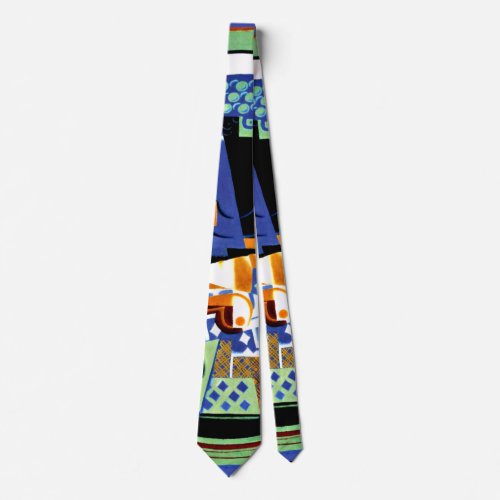 Gris _ Fruit Dish and Playing Cards Neck Tie