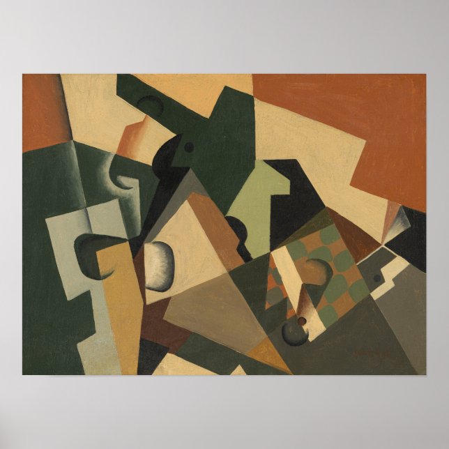 Gris - Glass And Checkerboard 1917 Poster (Front)