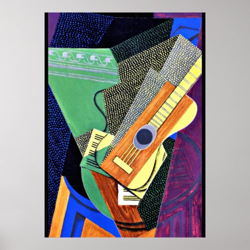 Gris _ Guitar on a Table Poster