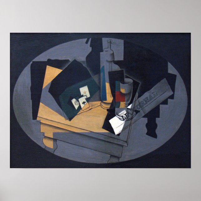 Gris - Playing Cards And Siphon 1916 Poster (Front)