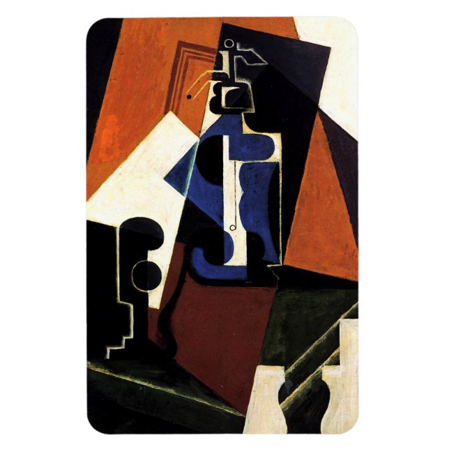Gris - Seltzer Bottle and Glass, Cubism Magnet (Vertical)