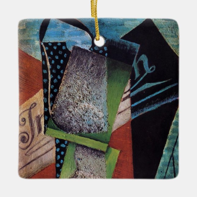 Gris - Still Life Dedicated to Andre Salmon Ceramic Ornament (Front)