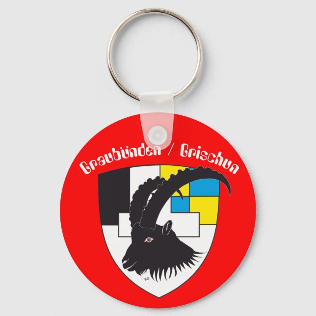 Grischun Svizra Schlüsselanhänger Keychain (Front)