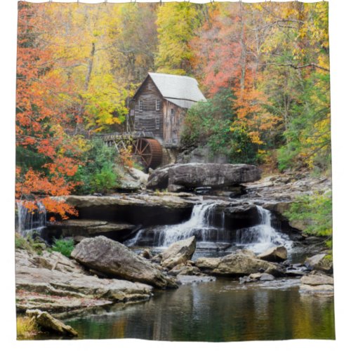 Grist Mill at Glade Creek Scenic West Virginia Shower Curtain