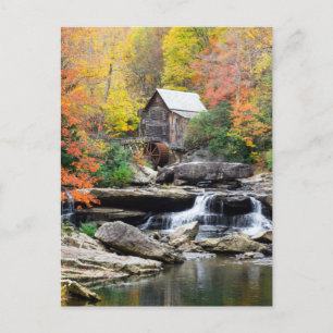 Grist Mill Glade Creek West Virginia Waterfall, Postcard