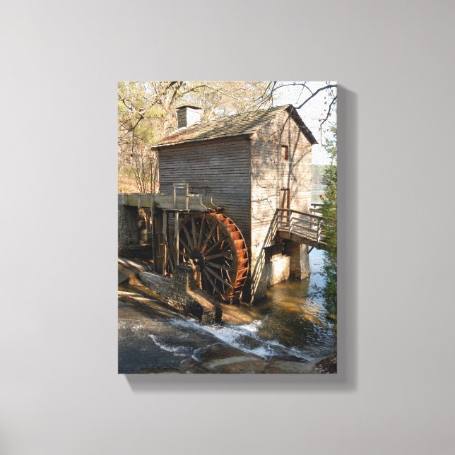 Grist MIll Stone Mountain Georgia Canvas Print (Front)