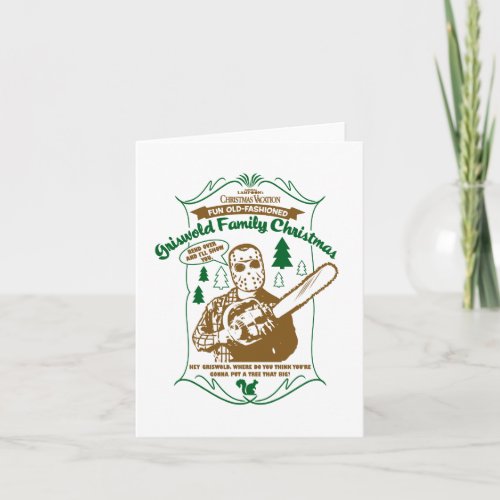 Griswold Family Christmas Chainsaw Graphic Note Card