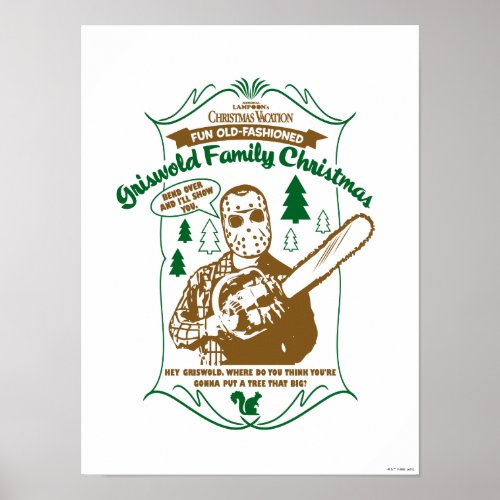 Griswold Family Christmas Chainsaw Graphic Poster