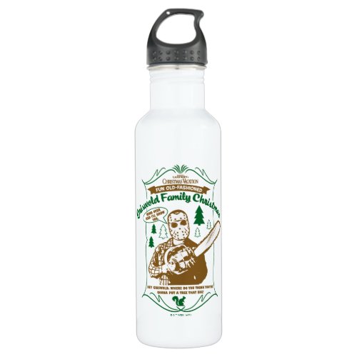 Griswold Family Christmas Chainsaw Graphic Stainless Steel Water Bottle