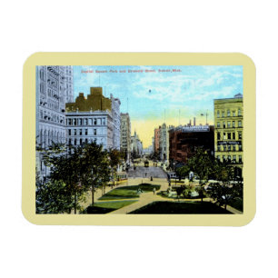 Griswold St., Detroit 1910 Vintage Magnet