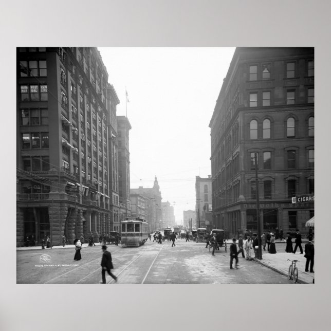 Griswold Street, Detroit: 1906 Poster (Front)