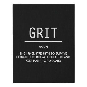 Grit Definition Faux Canvas Print