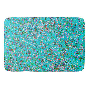 Grit Glitter Fashion Multicolor Painting #10 Bathroom Mat