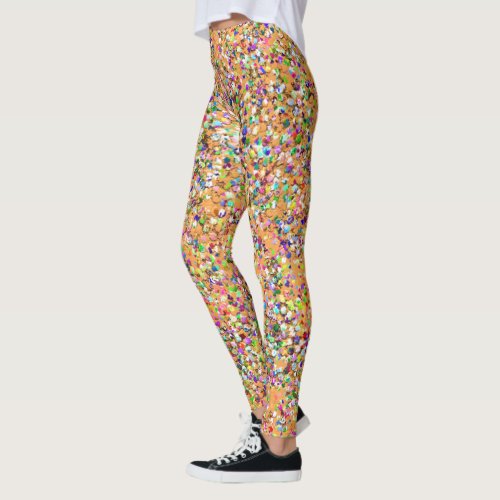 Grit Glitter Fashion Multicolor Painting 2 Leggings