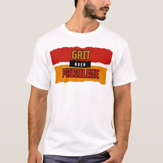 Grit Over Privilege™ Torn By the System Wrote-Off T-Shirt (Front)