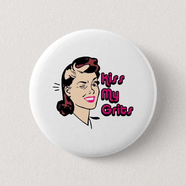 Grits Pinback Button (Front)