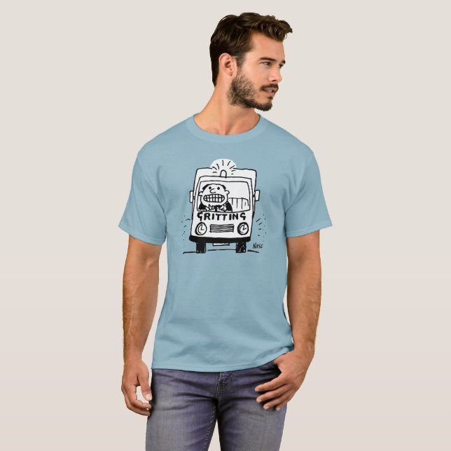 Gritting Lorry has a Driver Gritting His Teeth T-Shirt (Front Full)