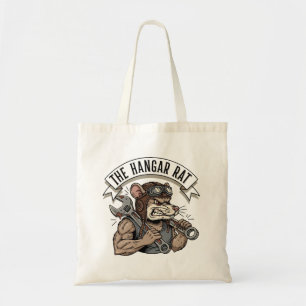 Gritty Aircraft Mechanic The Hangar Rat  Tote Bag