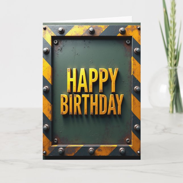Gritty Birthday Panel Card (Front)