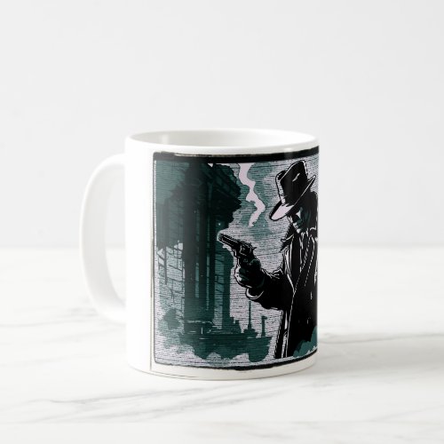Gritty City Urban Detective 1940s Vintage Style Coffee Mug
