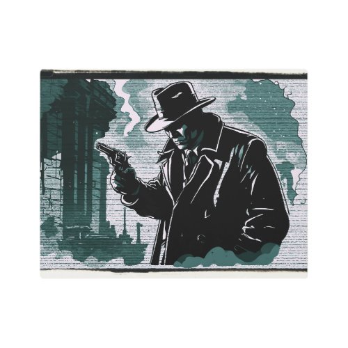 Gritty City Urban Detective 1940s Vintage Style Metal Print