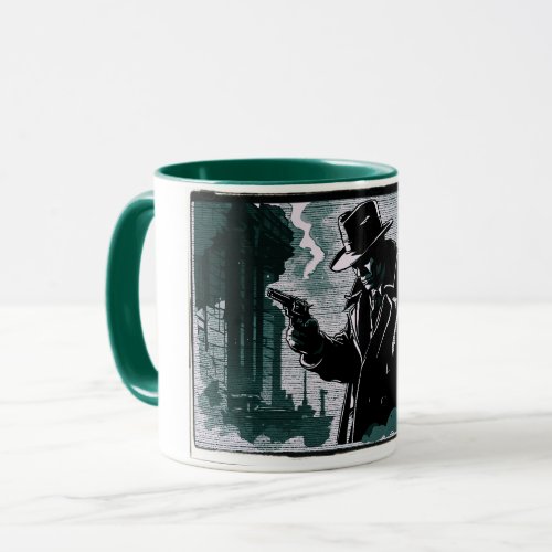 Gritty City Urban Detective 1940s Vintage Style Mug
