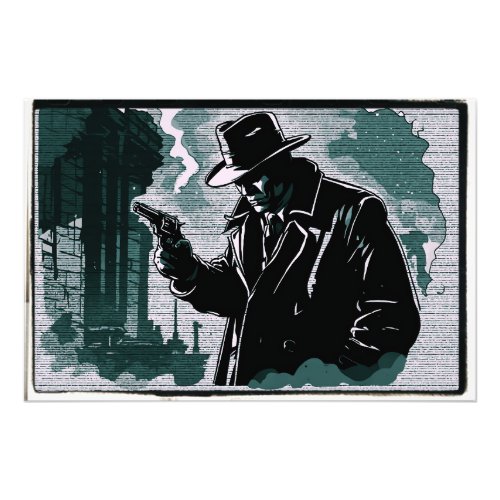 Gritty City Urban Detective 1940s Vintage Style Photo Print