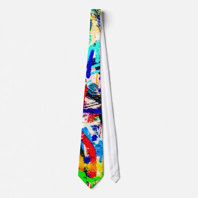 Gritty Crazy Graffiti Neck Tie (Front)