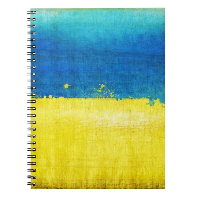 Gritty Ukraine Flag Notebook (Front)
