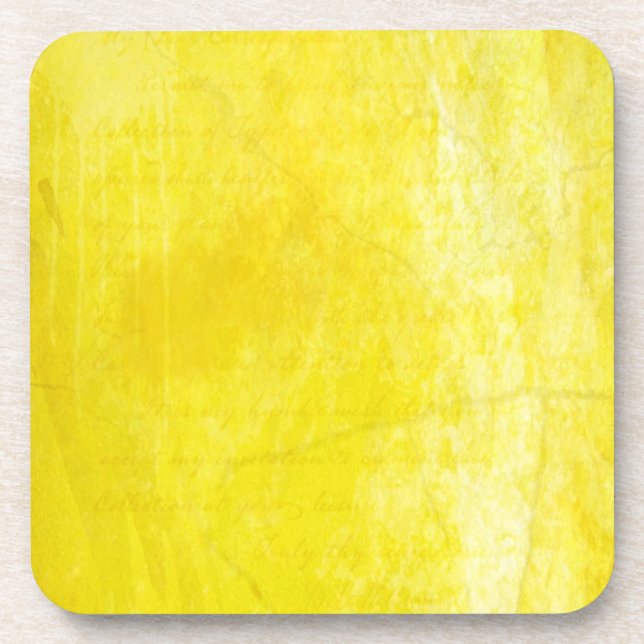 Gritty Yellow Drink Coaster (Front)