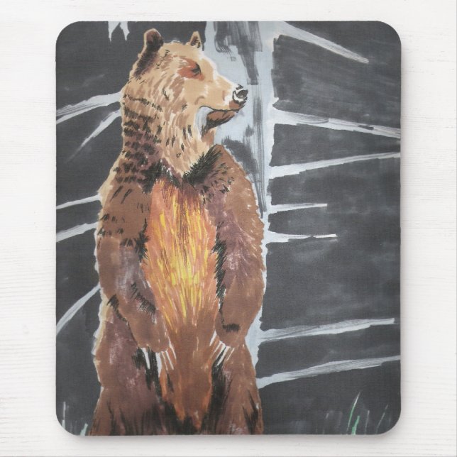 Grizly Bear Mouse Pad (Front)