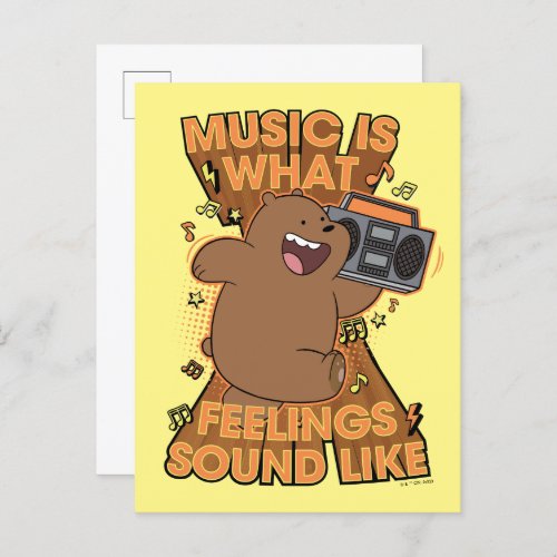 Grizz _ Music is What Feelings Sound Like Postcard