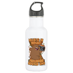 Grizz - Music is What Feelings Sound Like Stainless Steel Water Bottle