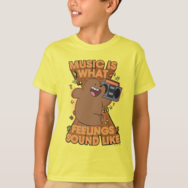 Grizz - Music is What Feelings Sound Like T-Shirt (Front)