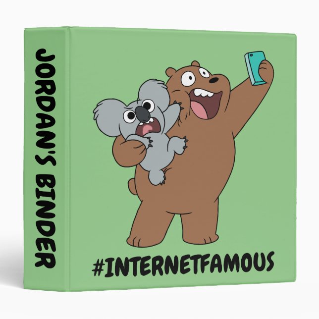 Grizz & Nom Nom - #InternetFamous 3 Ring Binder (Front/Spine)