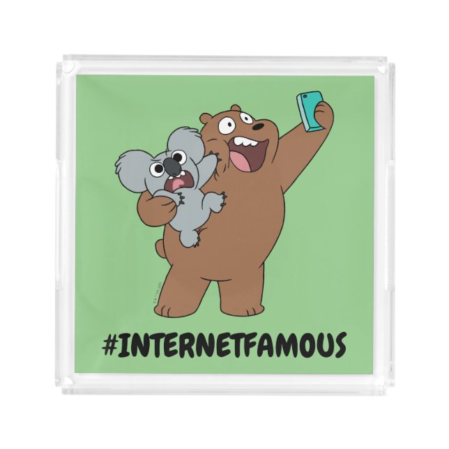 Grizz & Nom Nom - #InternetFamous Acrylic Tray (Front)