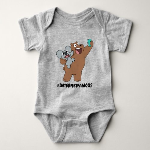 Grizz  Nom Nom _ InternetFamous Baby Bodysuit