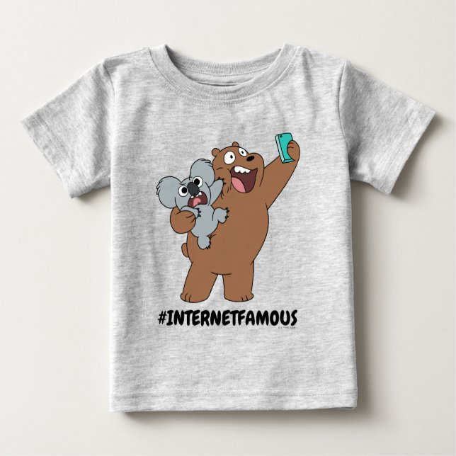 Grizz & Nom Nom - #InternetFamous Baby T-Shirt (Front)