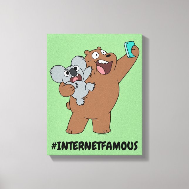 Grizz & Nom Nom - #InternetFamous Canvas Print (Front)